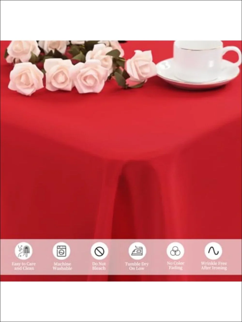 12 Pack 60 x 102 Inch Rectangle Polyester Tablecloths for 6ft Tables